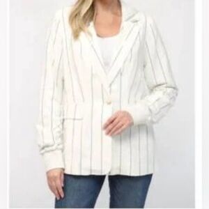Fate White Textured Jacket